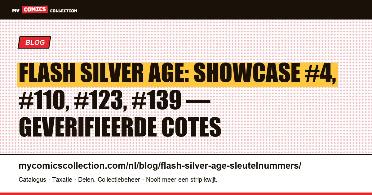 Flash Silver Age: de sleutelnummers en hun waarde, artikelillustratie