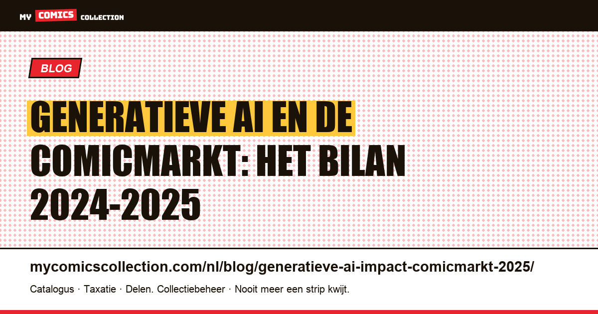 Generatieve AI en de comicmarkt: impact 2024-2025, artikelillustratie