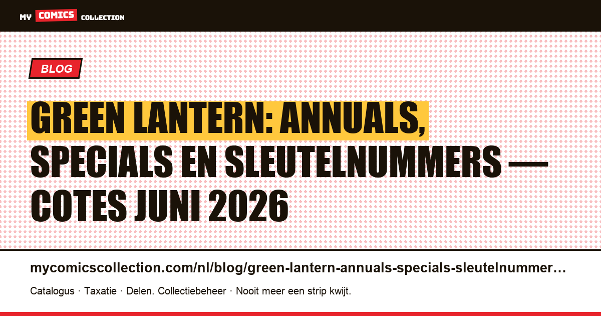 Green Lantern: annuals, specials en moderne sleutelnummers, artikelillustratie