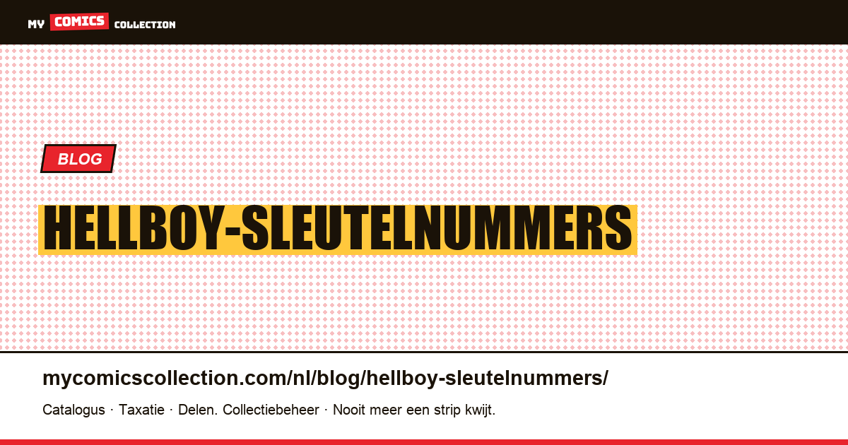 Hellboy-sleutelnummers — artikelillustratie
