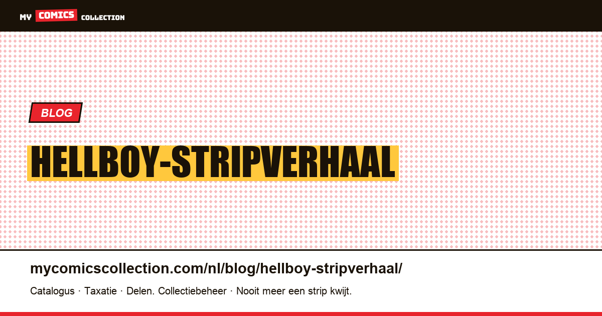 Hellboy-stripverhaal — artikelillustratie