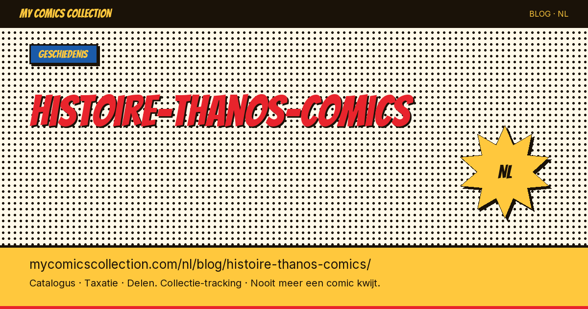 De Geschiedenis van Thanos in Comics — artikelillustratie