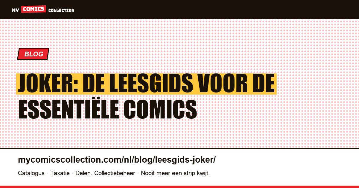 Leesgids Joker: waar begin je?, artikelillustratie