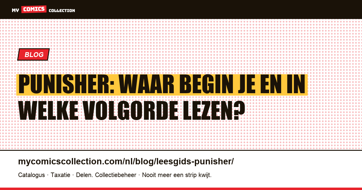Leesgids Punisher: waar te beginnen en in welke volgorde, artikelillustratie