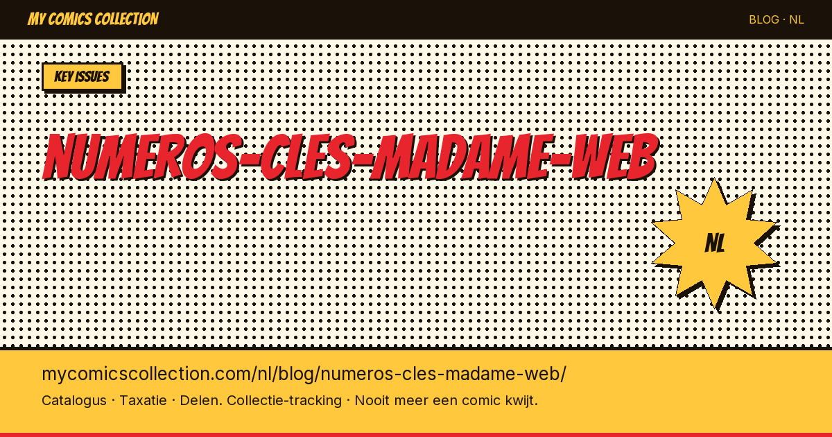 Sleutelnummers Madame Web — artikelillustratie