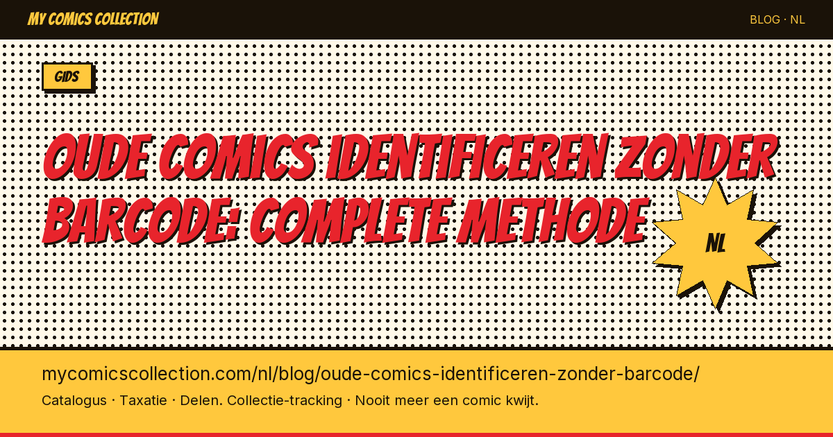 Oude comics identificeren zonder barcode — artikel illustratie