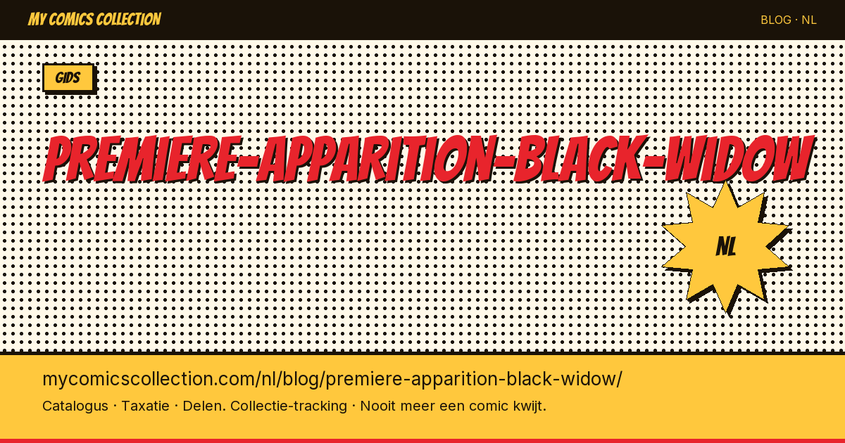 Eerste verschijning van Black Widow — artikelillustratie
