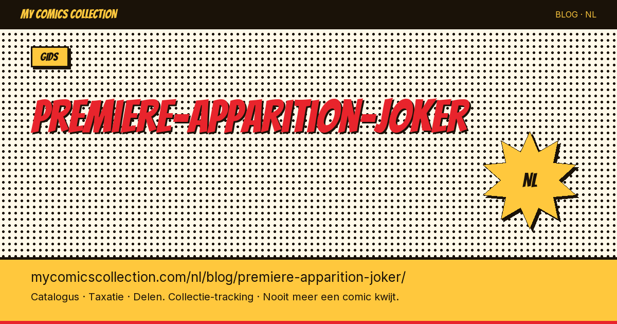 Eerste verschijning van de Joker — artikelillustratie