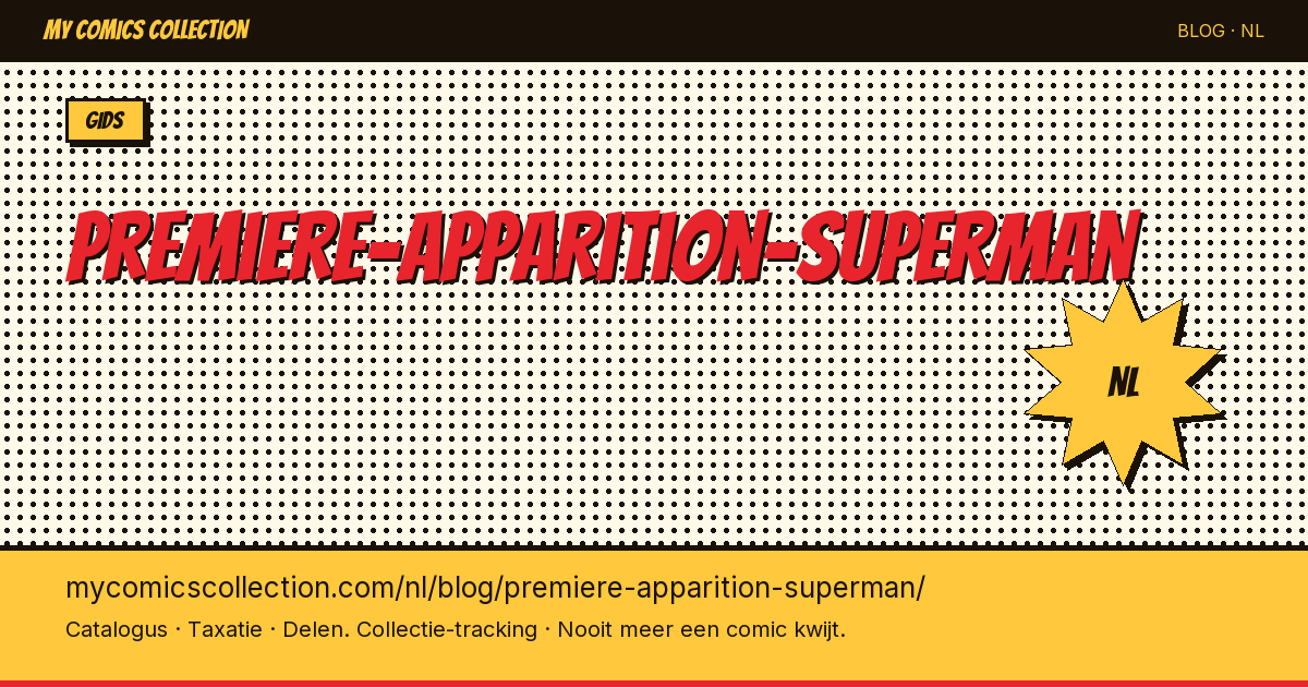 Eerste verschijning van Superman — artikelillustratie