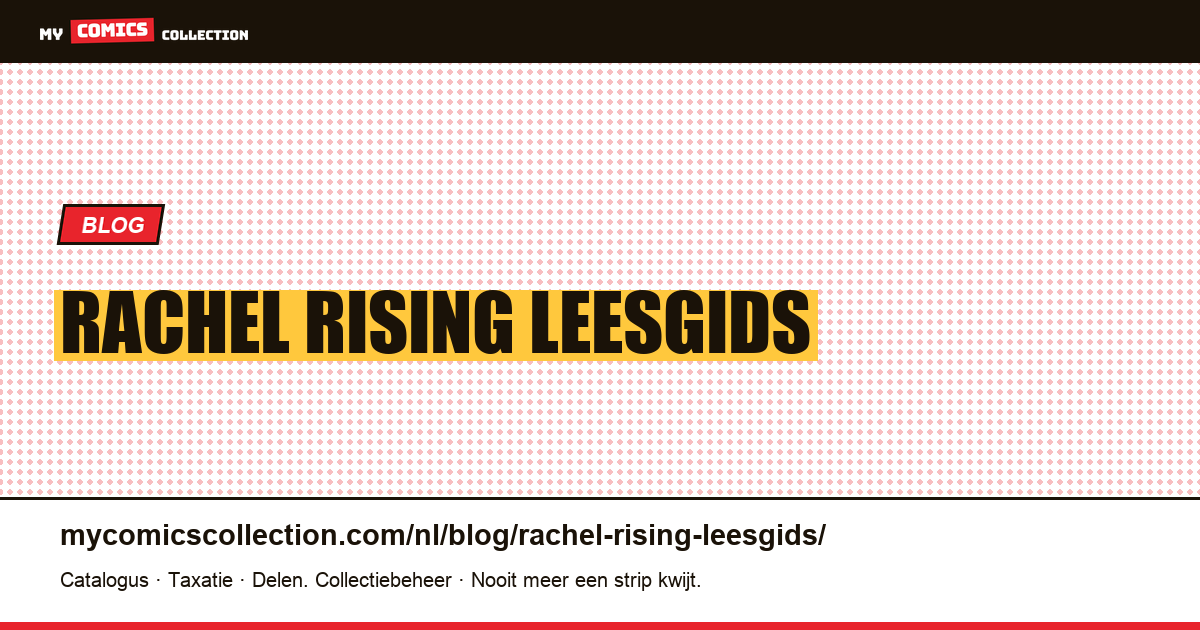 Rachel Rising: leesgids — artikelillustratie