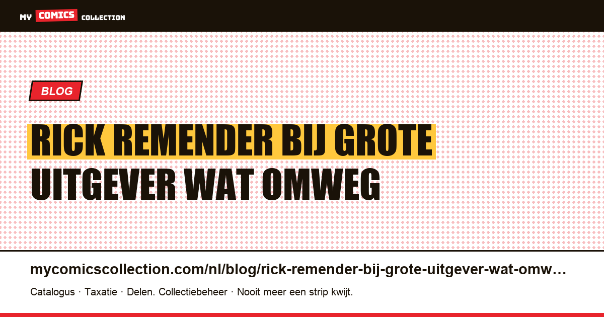 Rick Remender bij de grote uitgever: wat is de omweg waard? — artikelillustratie