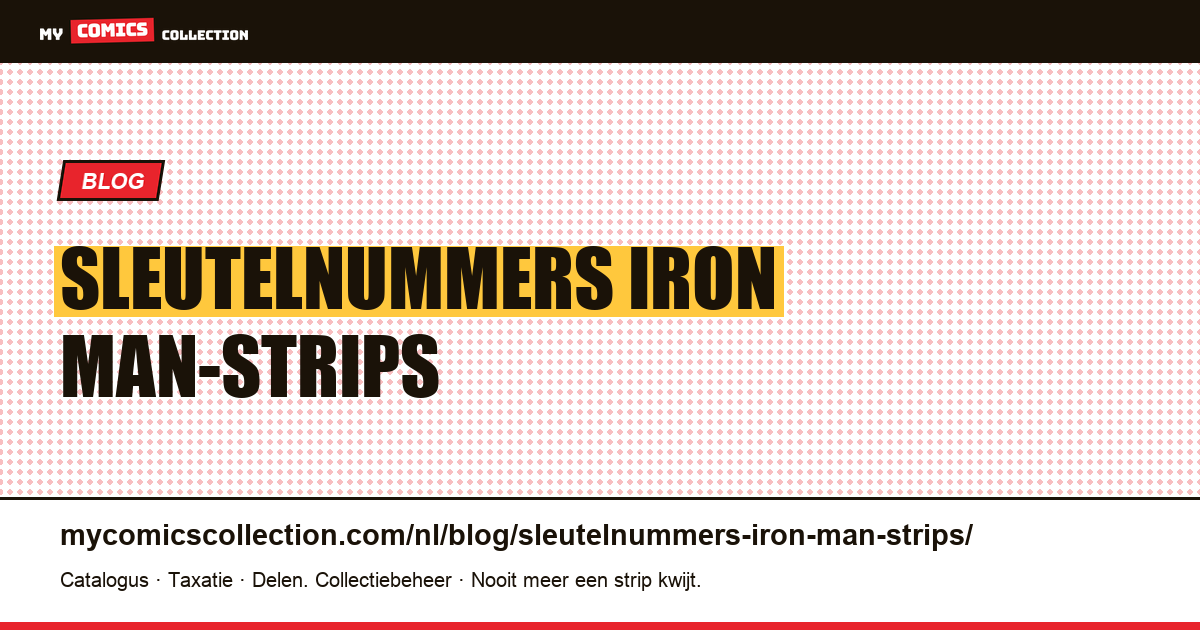 sleutelnummers Iron Man-strips — artikelillustratie