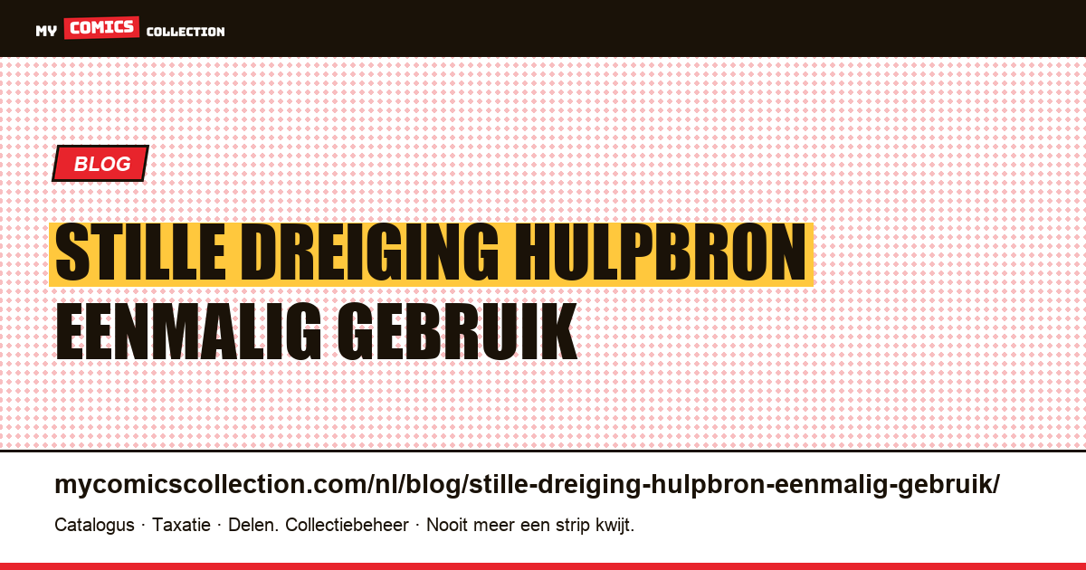 Een stille dreiging is een hulpbron voor eenmalig gebruik — artikelillustratie