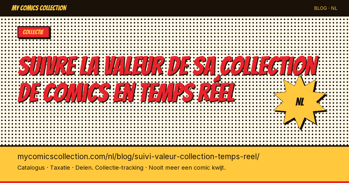 Comic collectie dashboard: portefeuillewaarde volgen in real time — artikelillustratie