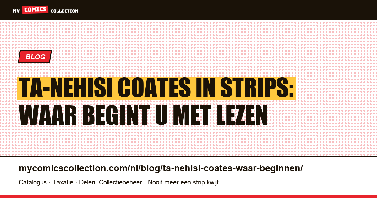Ta-Nehisi Coates in strips: waar te beginnen, artikelillustratie