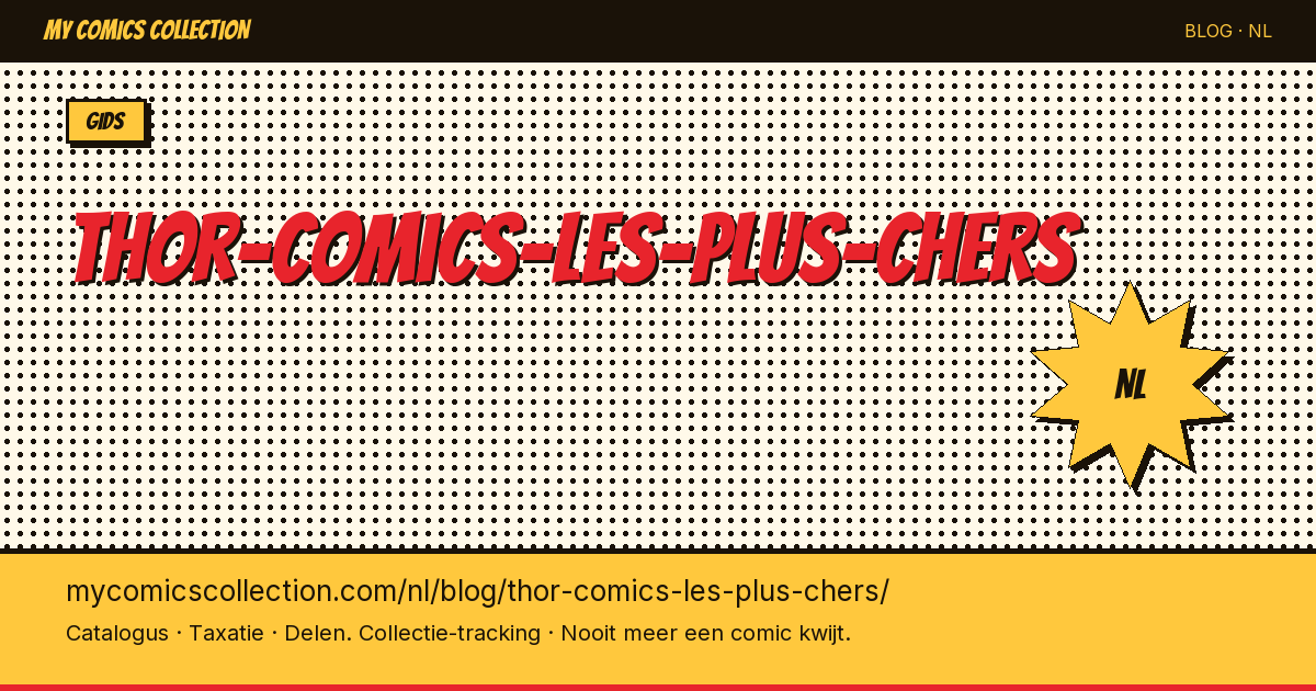 De duurste Thor comics — artikelillustratie