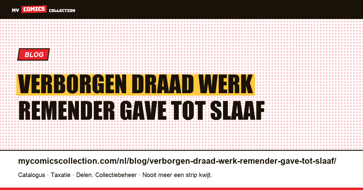 De verborgen draad van het werk van Remender: de gave die tot slaaf maakt — artikelillustratie