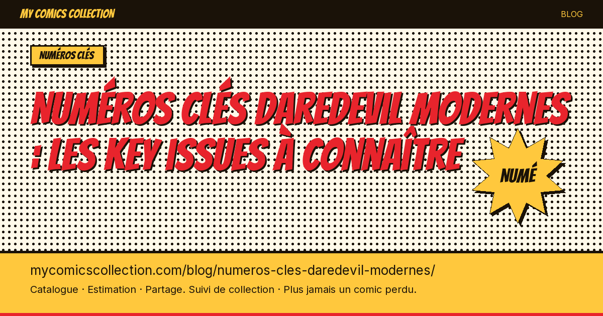 Numéros clés Daredevil modernes — illustration article