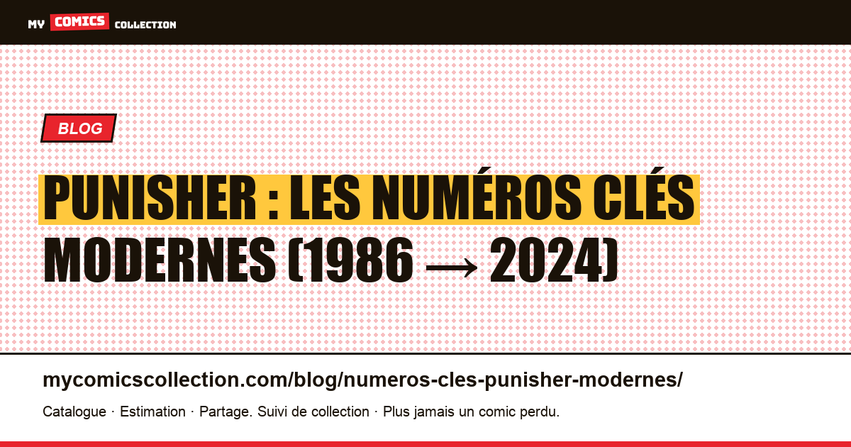 Numéros clés du Punisher moderne (1986 à aujourd'hui), illustration article