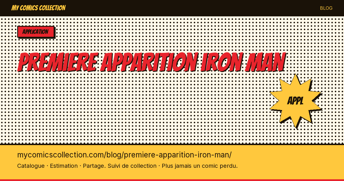 Première apparition d'Iron Man — illustration article
