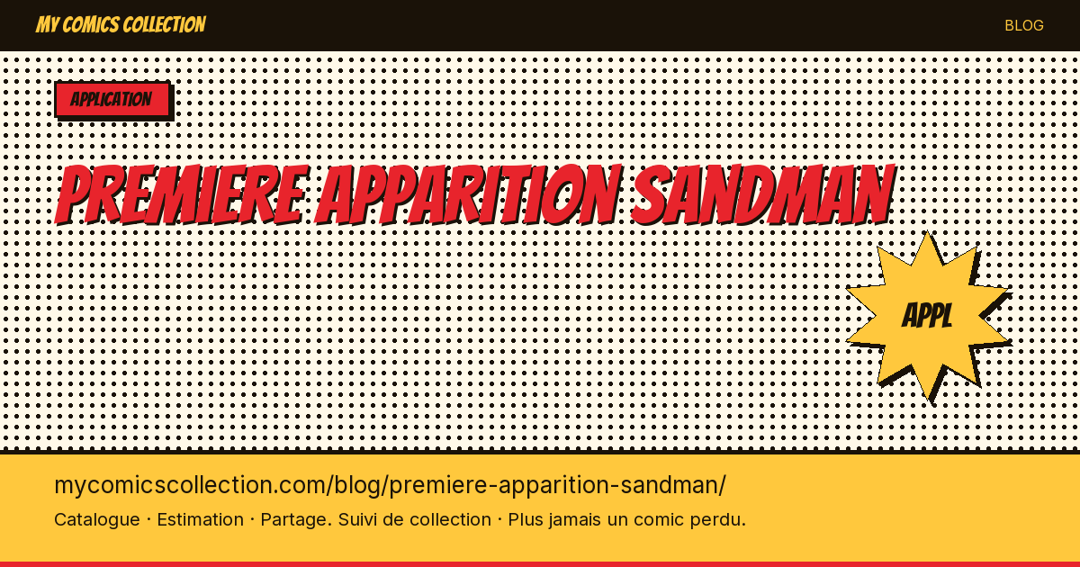 Première apparition de Sandman — illustration article
