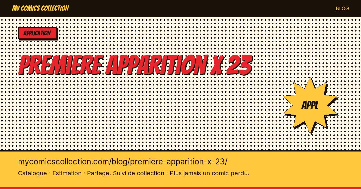 La première apparition de X-23 — illustration article