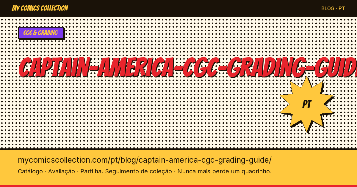 Guia de Grading CGC do Capitão América — ilustração do artigo