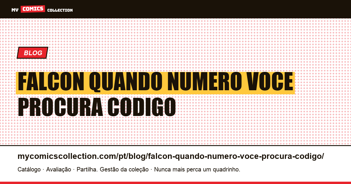 Falcon: quando o número que você procura é o código de armazenamento de um vendedor — ilustração do artigo