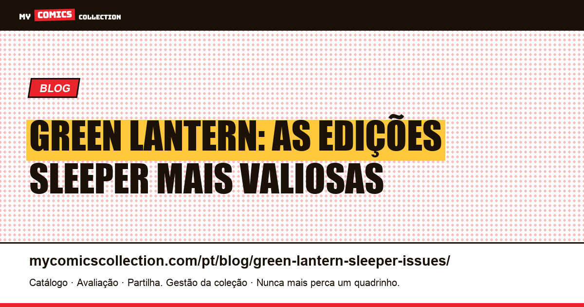 Green Lantern: as edições sleeper para ficar de olho, ilustração do artigo