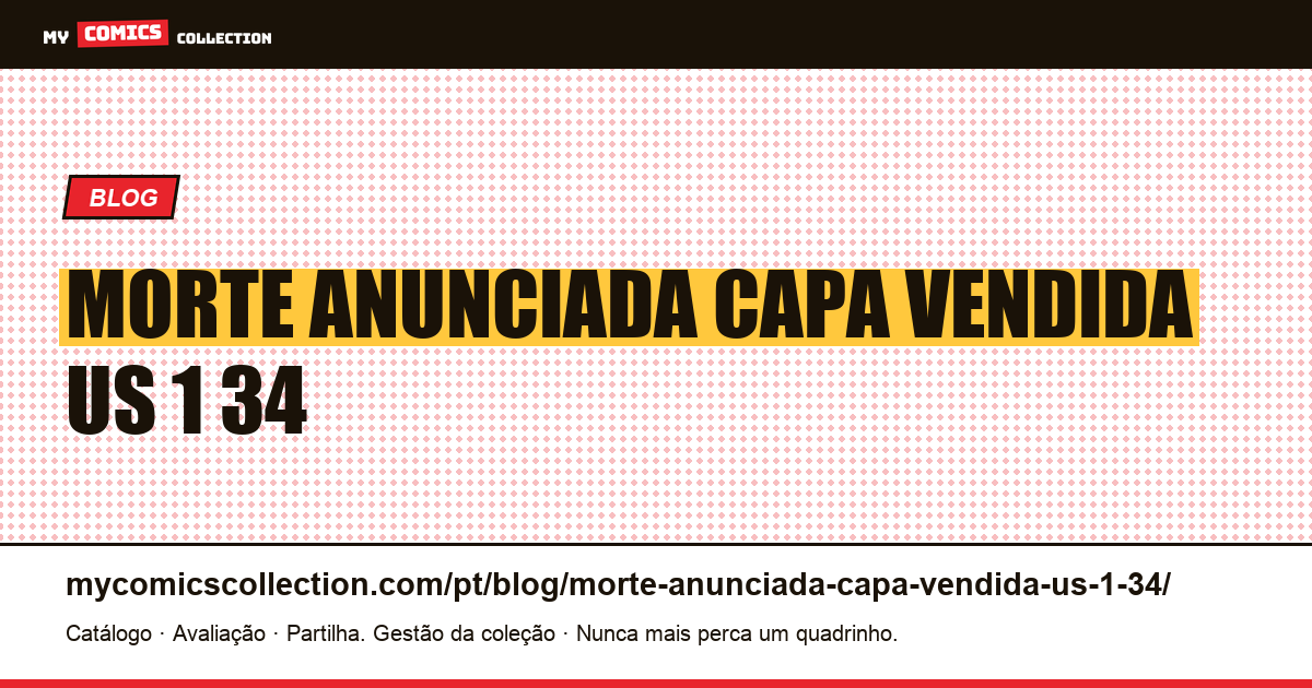 Uma morte anunciada na capa, vendida por US$ 1,34 — ilustração do artigo