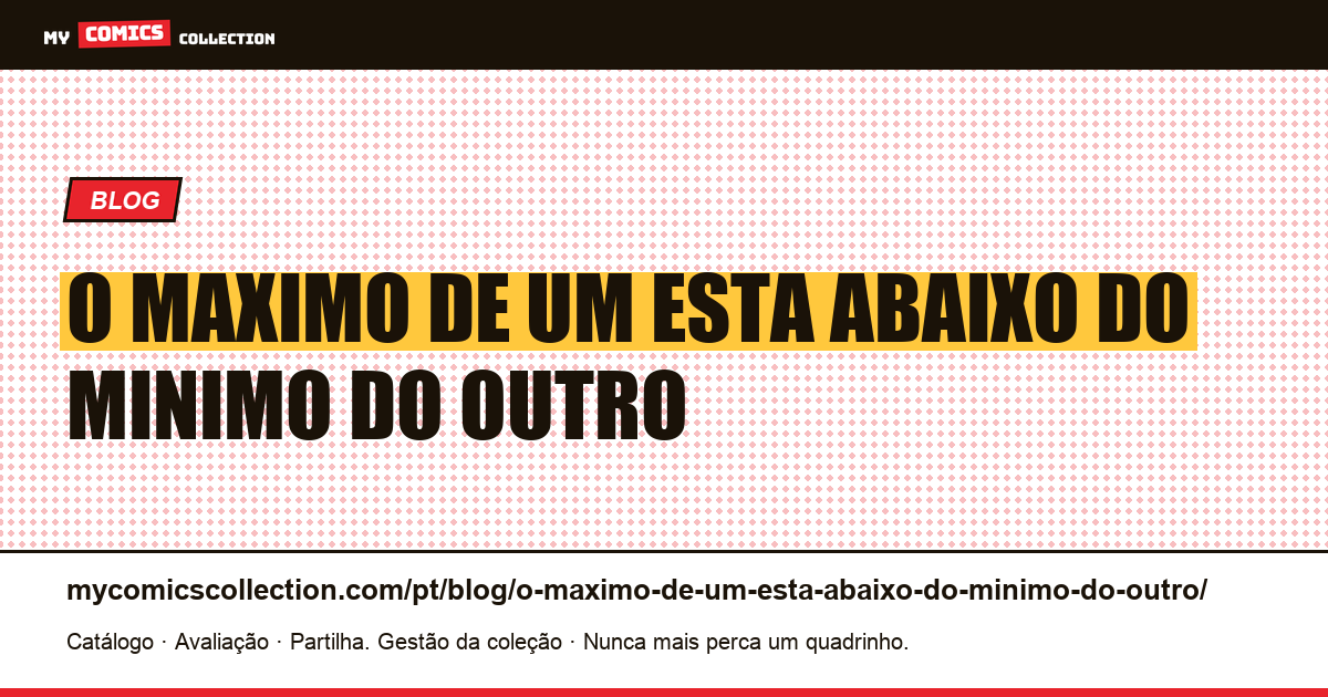 O máximo de um está abaixo do mínimo do outro — ilustração do artigo