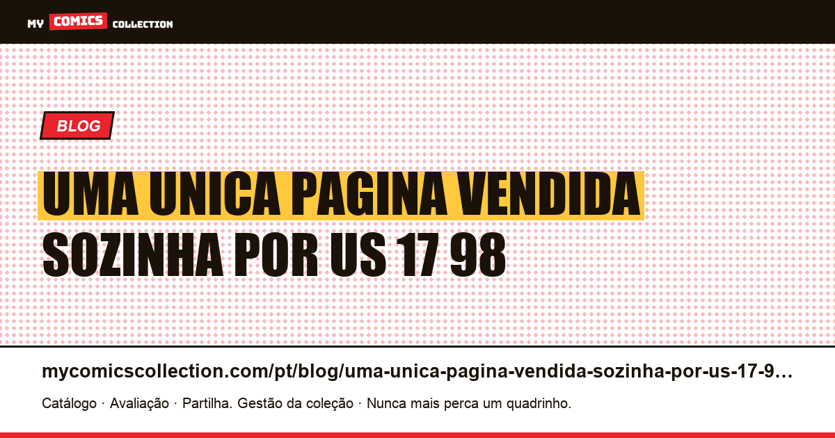 Uma única página, vendida sozinha, por US$ 17,98 — ilustração do artigo