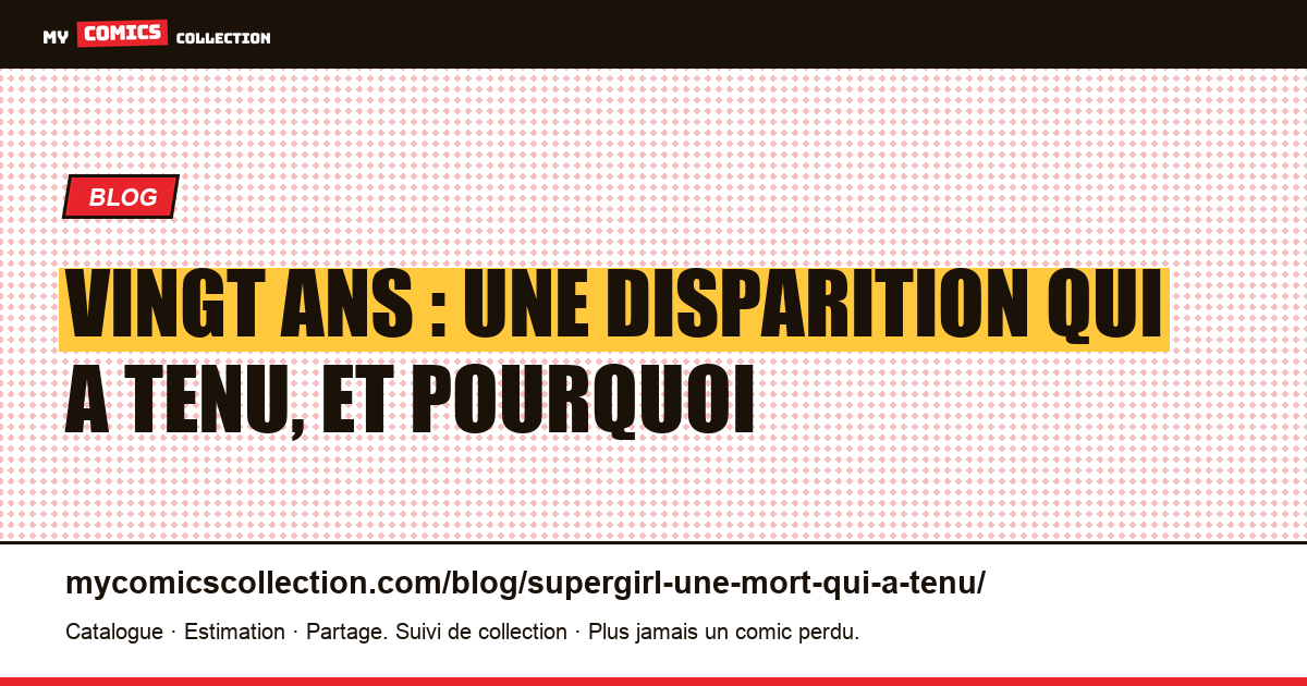 Vingt ans : une disparition qui a tenu, et pourquoi — illustration article
