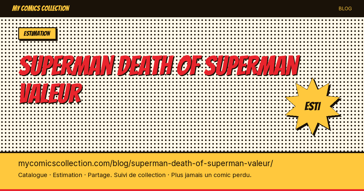 Superman death of superman valeur — illustration article