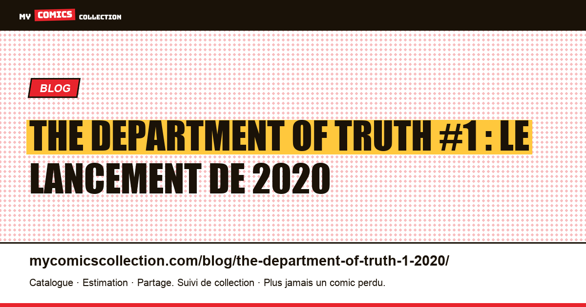 The Department of Truth #1 (2020) : le lancement de Tynion et Simmonds, illustration article