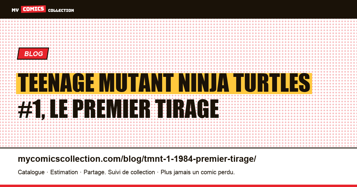 Teenage Mutant Ninja Turtles #1 (1984) : reconnaître le premier tirage, illustration article