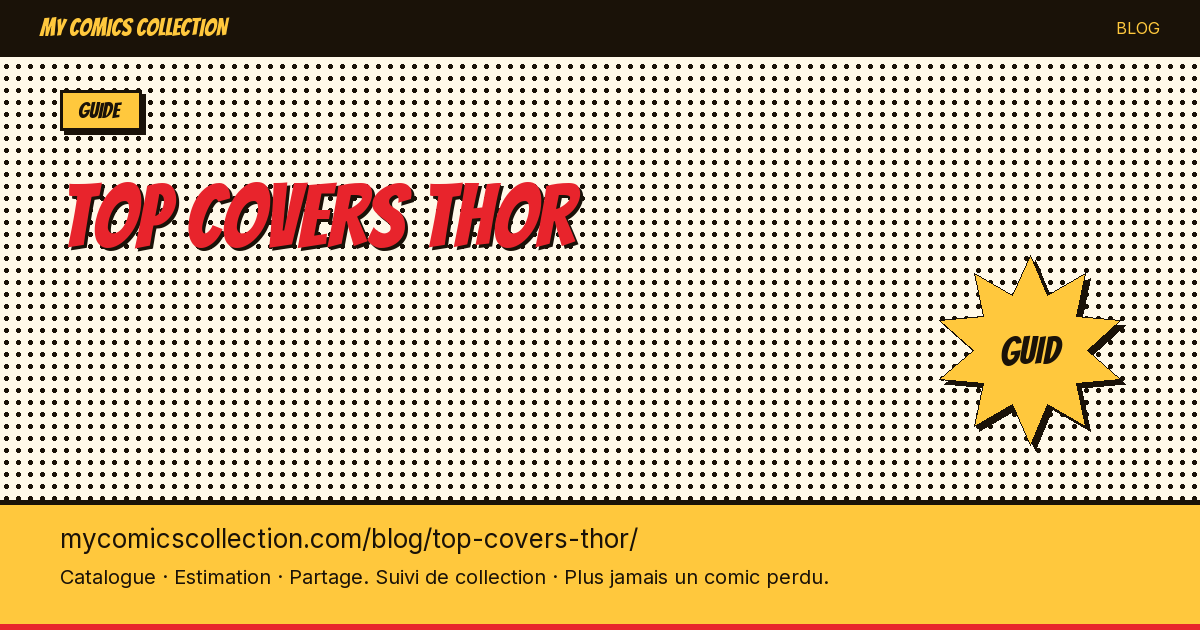 Plus belles couvertures Thor — illustration article