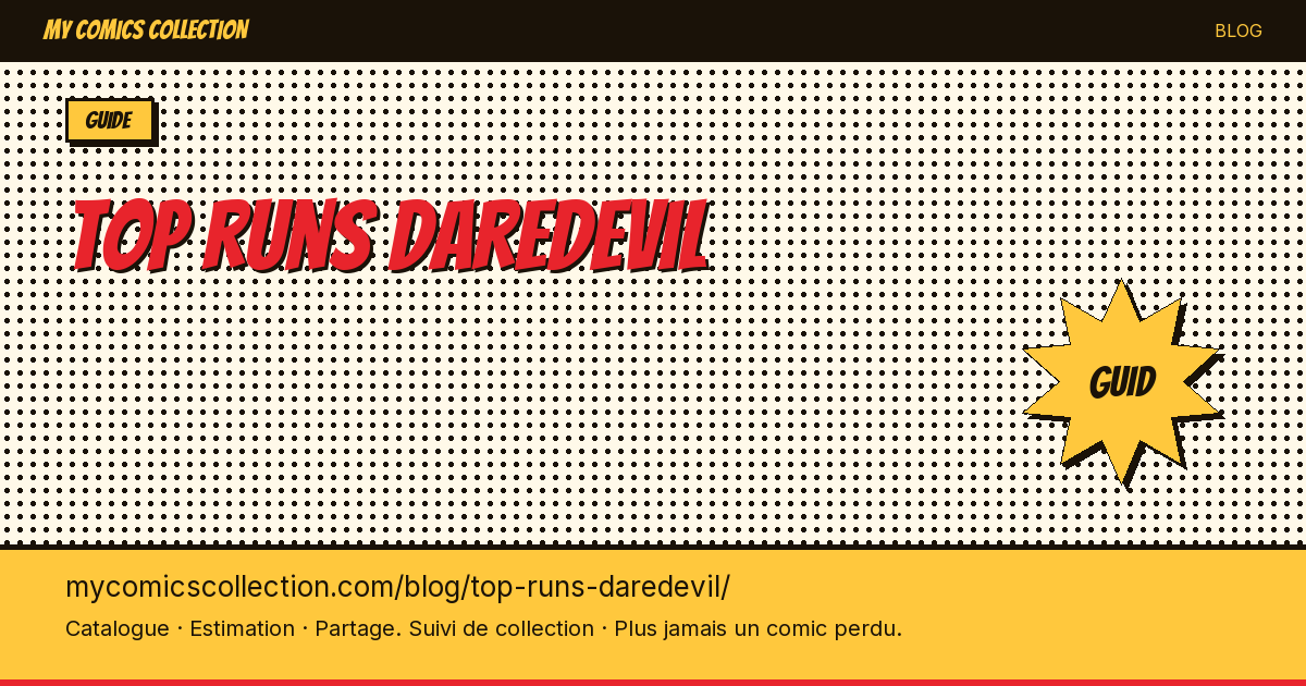 Meilleurs runs Daredevil — illustration article
