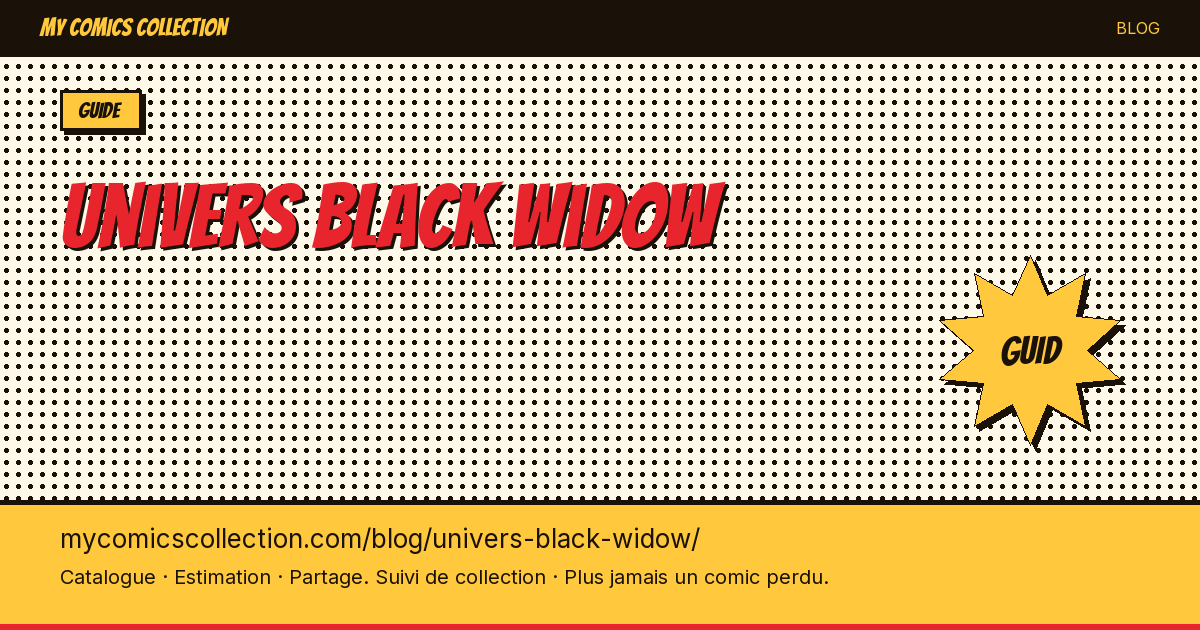 L'univers Black Widow en comics — illustration article