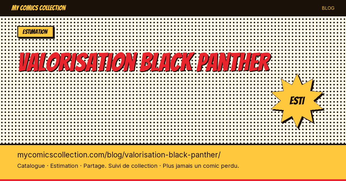Valorisation des comics Black Panther — illustration article