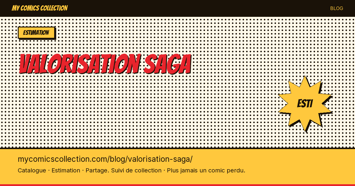 Valorisation des comics Saga — illustration article