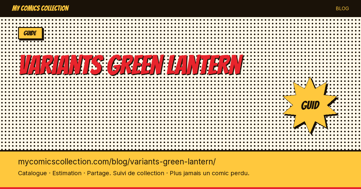Variants Green Lantern : le guide — illustration article