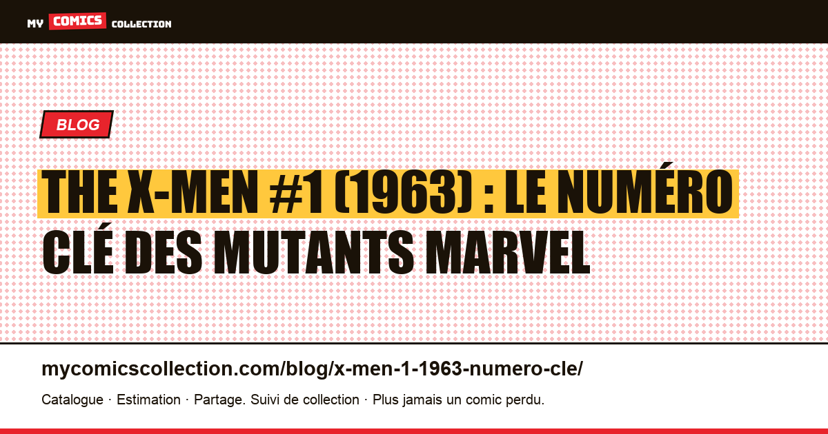 The X-Men #1 (1963) : la formation de l'équipe et ses sept débuts, illustration article