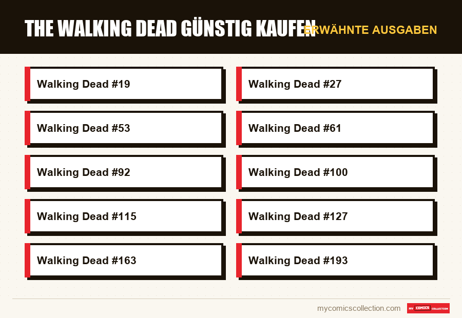 Erwähnte Ausgaben : The Walking Dead günstig kaufen