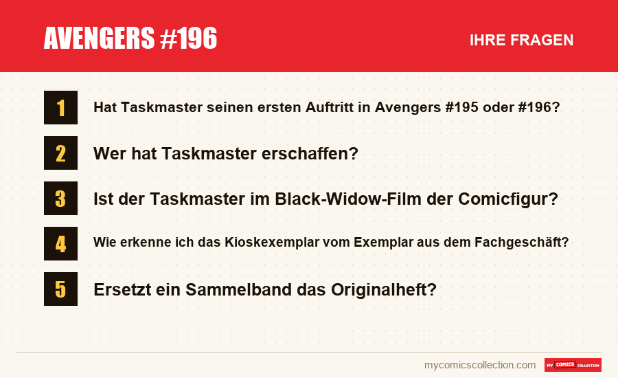 Avengers #196: die häufigen Fragen, die dieser Artikel beantwortet