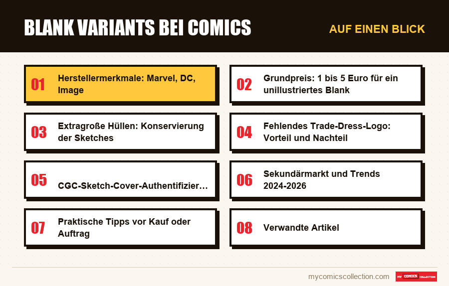 Auf einen Blick : Blank Variants bei Comics
