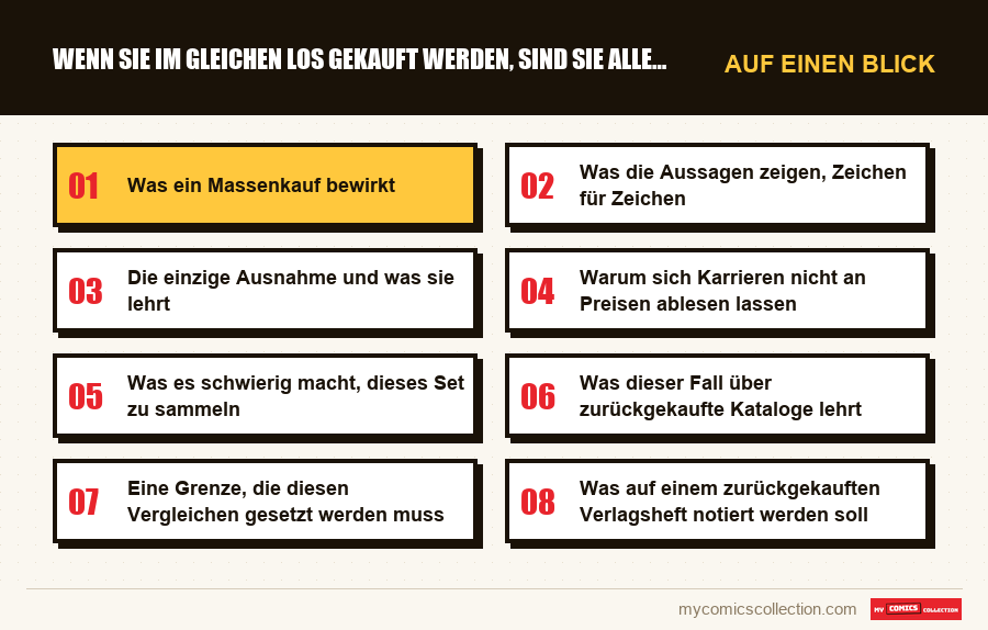Auf einen Blick : Wenn sie im gleichen Los gekauft werden, sind sie alle gleic