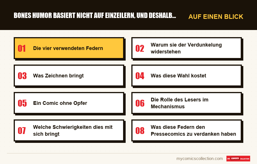 Auf einen Blick : Bones Humor basiert nicht auf Einzeilern, und deshalb bleibt