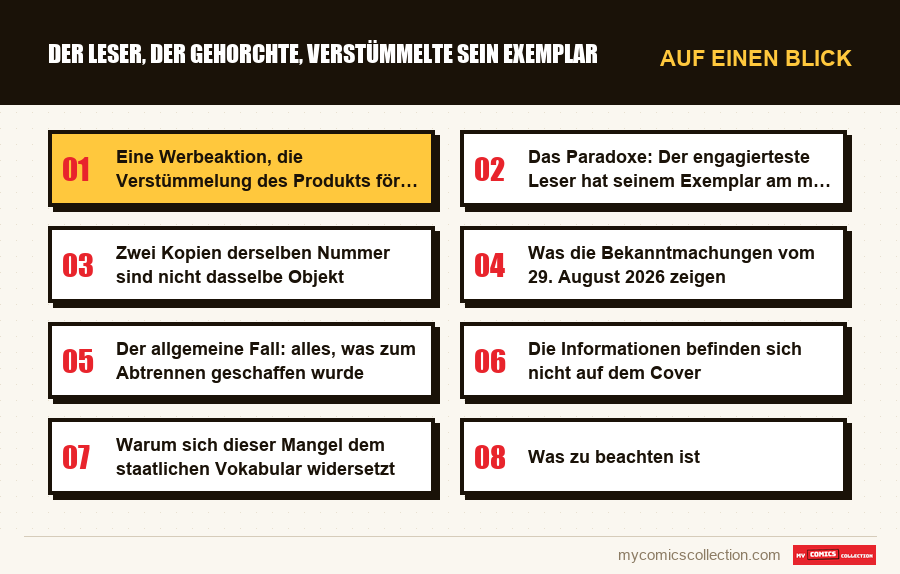 Auf einen Blick : Der Leser, der gehorchte, verstümmelte sein Exemplar