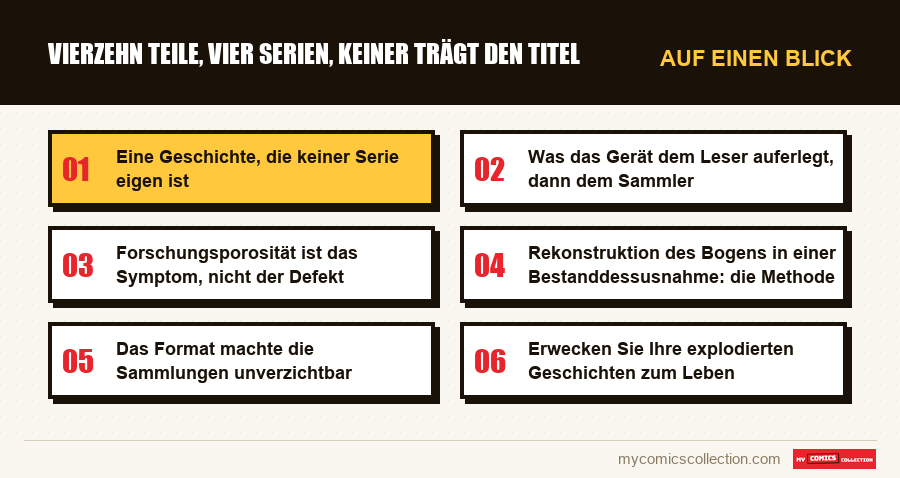 Auf einen Blick : Vierzehn Teile, vier Serien, keiner trägt den Titel